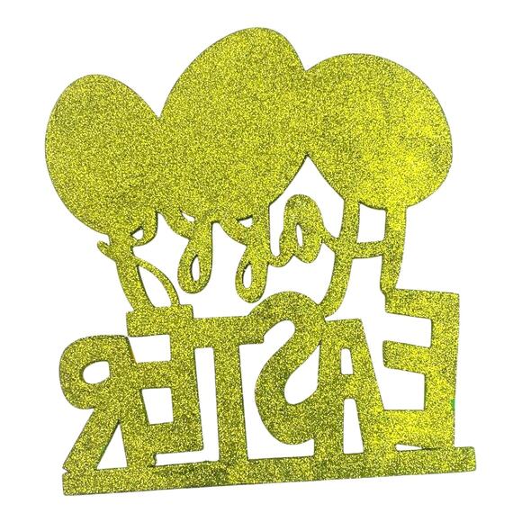 Happy Easter Glitter Sign – Festive Easter Egg Decoration – Spring Home Decor - Picture 2 of 5